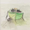 Barque au sec à Paimpol